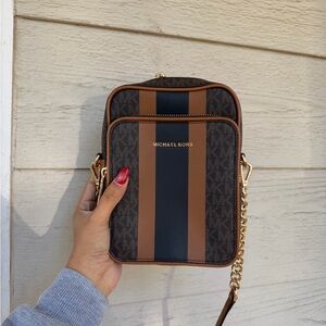Michael Kors Brown and Black Crossbody Bag